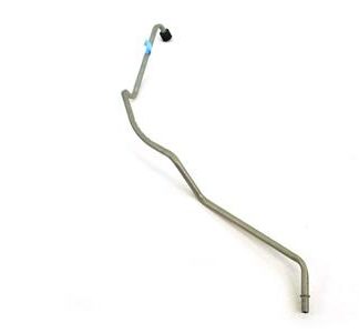 5 Automaat koelleiding XJ 1988-2001. Vanaf radiateur Kort stuk met aansluiting  en moer 70cm staal